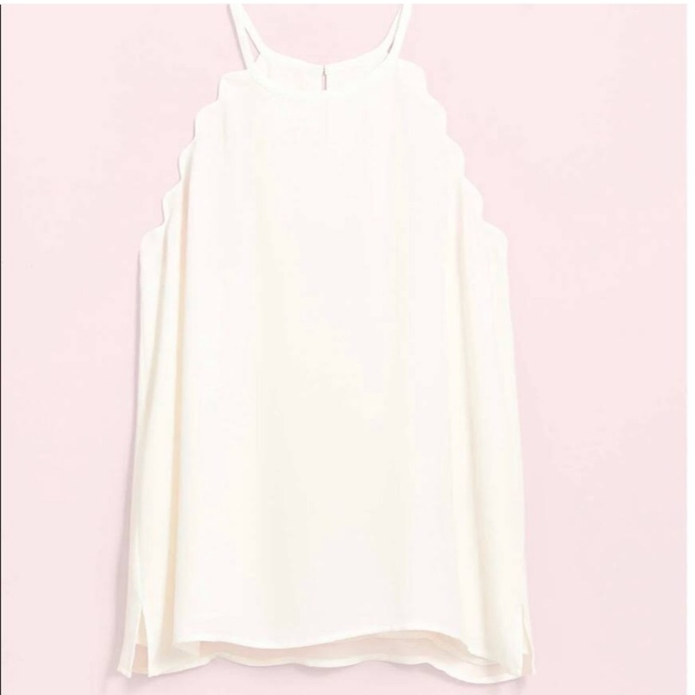 Loft Scallop edge halter blouse